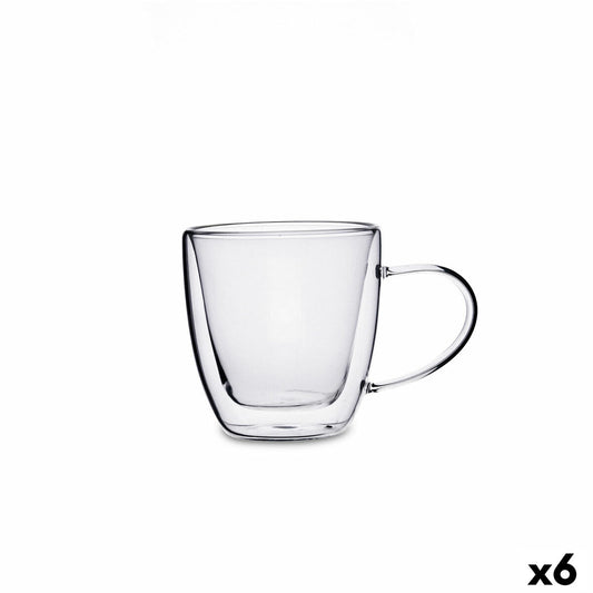 Tea and coffee cup Quid Serenia Transparent Glass 150 ml (6 Units)-0